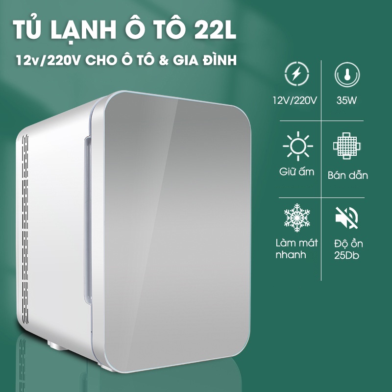 Tủ Lạnh Mini Cho Ô Tô 12V-220V 13 Lít
