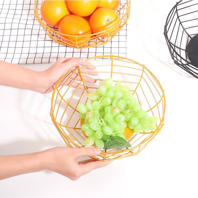Rổ Đựng Trái Cây - Khay Đựng Trái Cây bằng Sắt Sơn Tĩnh Điện Phong Cách Bắc Âu