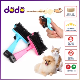 Lược chải lông gỡ rối cho chó mèo cao cấp có nút bấm Home&Garden - lược chải lông cho chó mèo - Dodo Pet