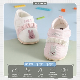 Giày tập đi bé gái cao su non Uala Rogo UR5507