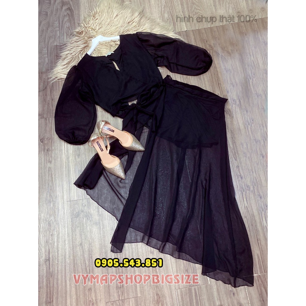 đầm voan áo/váy rời bigsize 60-100kg( 2 size) | BigBuy360 - bigbuy360.vn