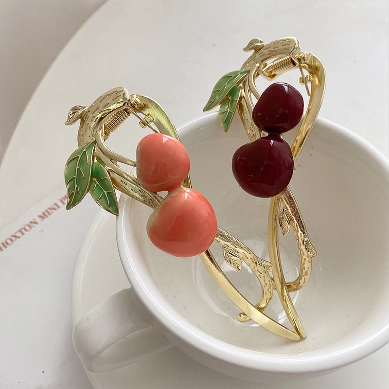 Kẹp Tóc Hình Quả Cherry Dễ Thương Cho Bé Gái Vào Mùa Hè