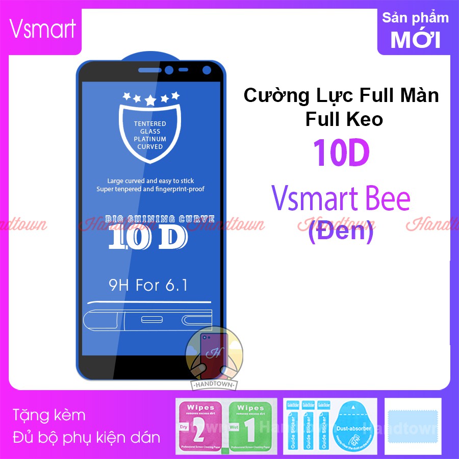 Cường Lực 10D Cho lực Vsmart Bee Full Keo Thế Hệ Mới