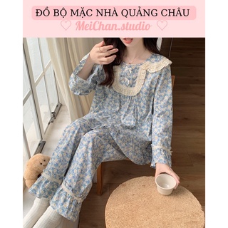 Đồ ngủ hoa nhí ulzzang style hàn quốc- đồ bộ nữ mặc nhà tiểu thư phối bèo công chúa