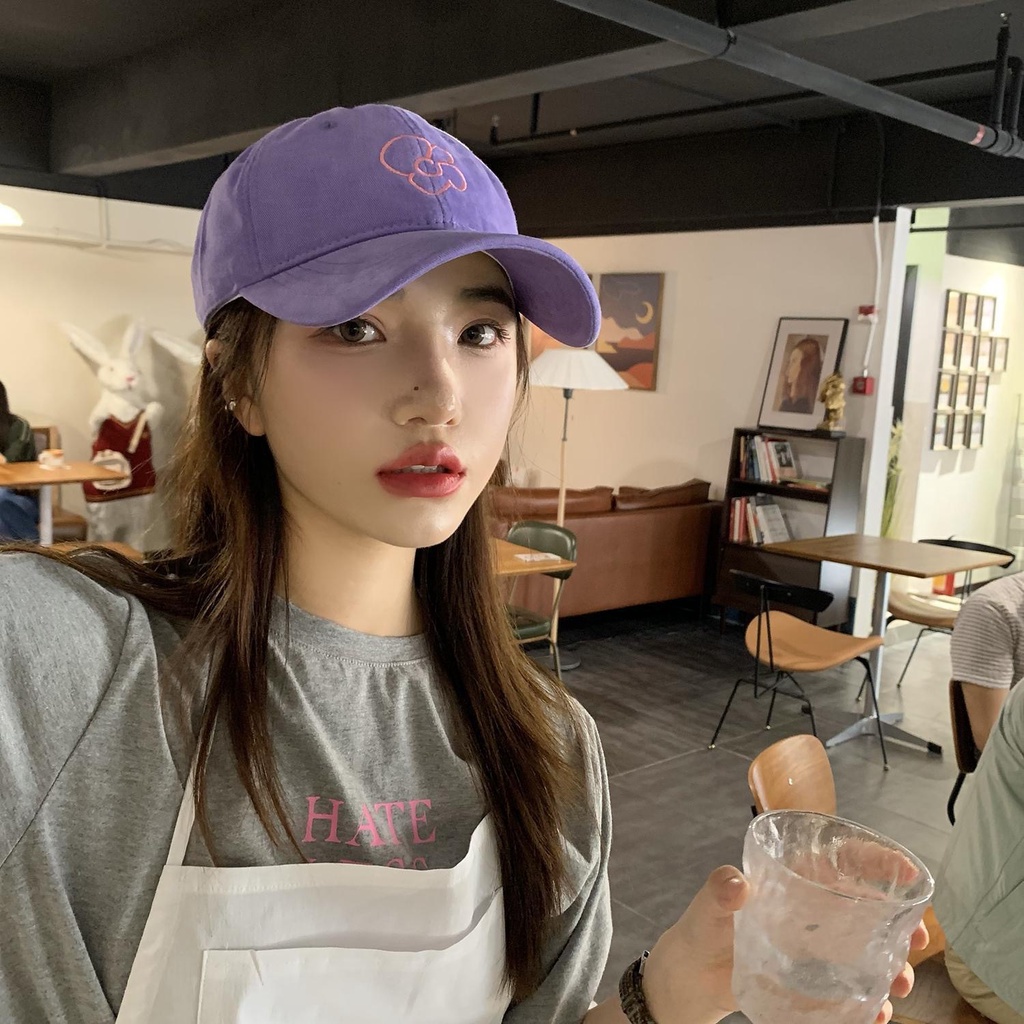 Nón Bóng Chày Thêu Hoa Nhỏ Thời Trang Hàn Quốc Cá Tính Dành Cho Nữ 2022In