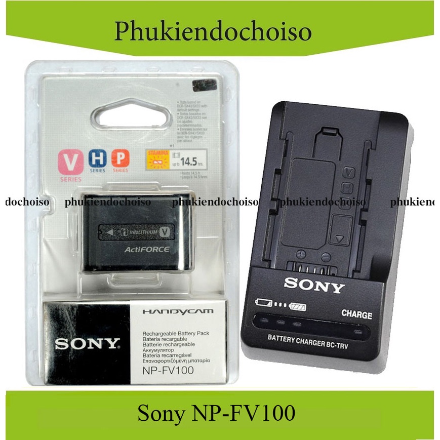 Bộ pin sạc máy ảnh Sony NP-FV100 - Hàng nhập khẩu