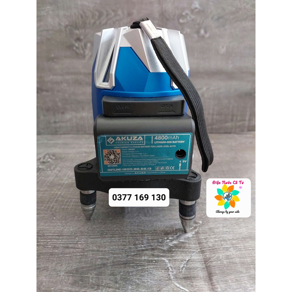 (Led Plus 2022) Máy cân bằng laser Akuza AK-K 5 tia xanh đèn led siêu sáng,nút bấm cảm ứng,máy bắn cốt,cân mực, cân nước