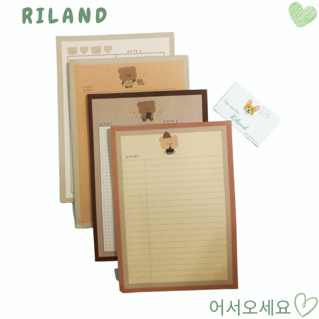 TẬP GIẤY NOTE GHI CHÉP B5 GHI CHÚ GẤU NÂU