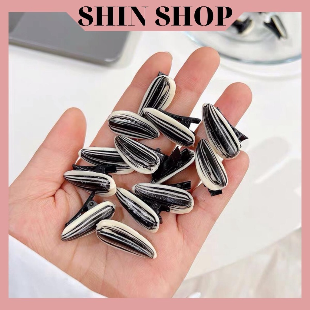 Set 5 Chiếc Kẹp Tóc Cho Bé Shinshop Hình Hạt Hướng Dương và Hình Hạt Nắm Cơm Đáng Yêu Và Hài Hước KT36 - KT37