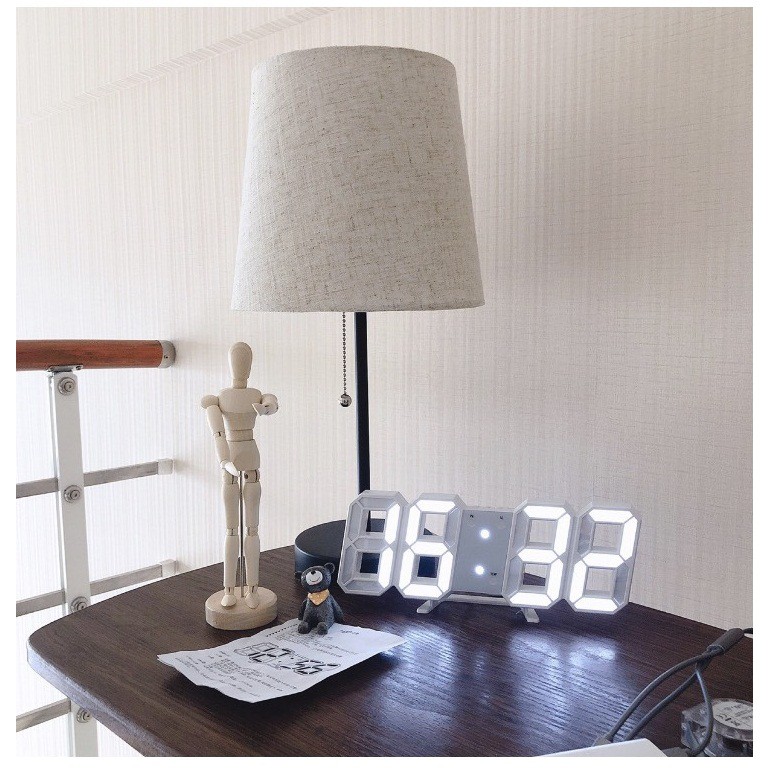 [ HÀNG CHÍNH HÃNG ] Đồng hồ LED 3D treo tường, để bàn thông minh Smart Clock