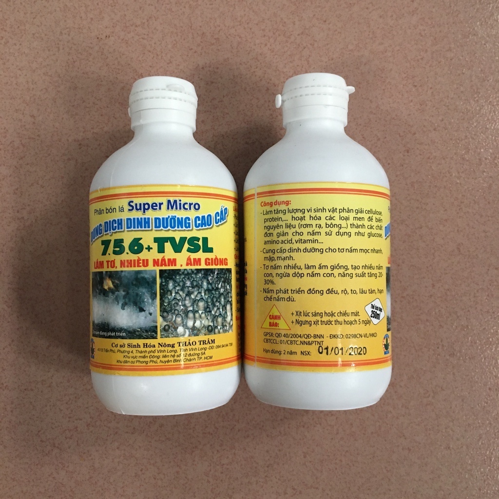 Dung dịch dưỡng nấm rơm cao cấp 7.5.6 8 Nha - Kích thích tơ nấm, làm ấm giồng