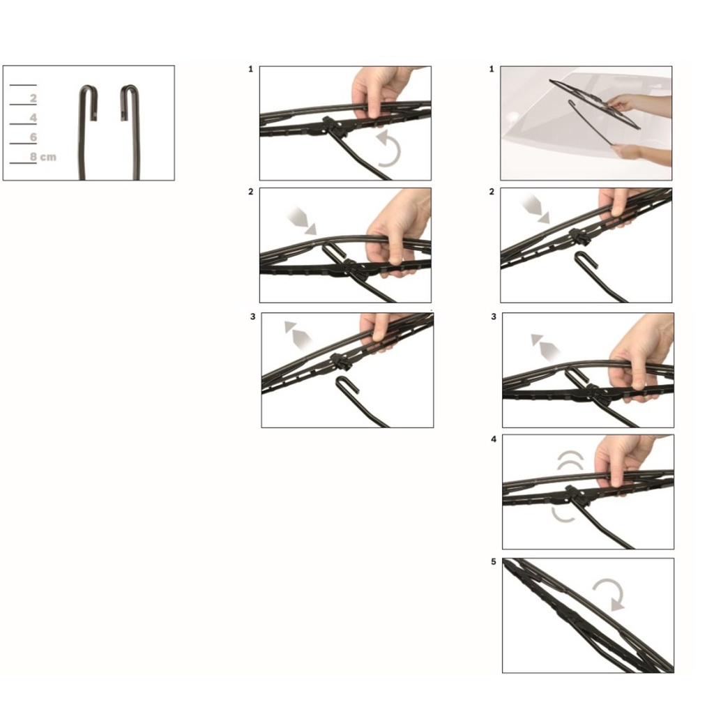 Bộ 2 cần gạt mưa Bosch Ecoplus. Gạt mưa cứng chân móc size 14 - 26 inch, phù hợp các dòng xe. Bảo hành 3 tháng 1 đổi 1.