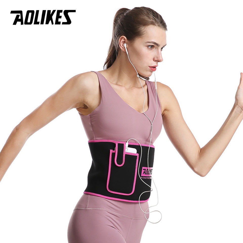 AOLIKES Đai Quấn Eo Hỗ Trợ Giảm Cân Chống Mồ Hôi Tiện Dụng Khi Tập Gym / Thể Hình