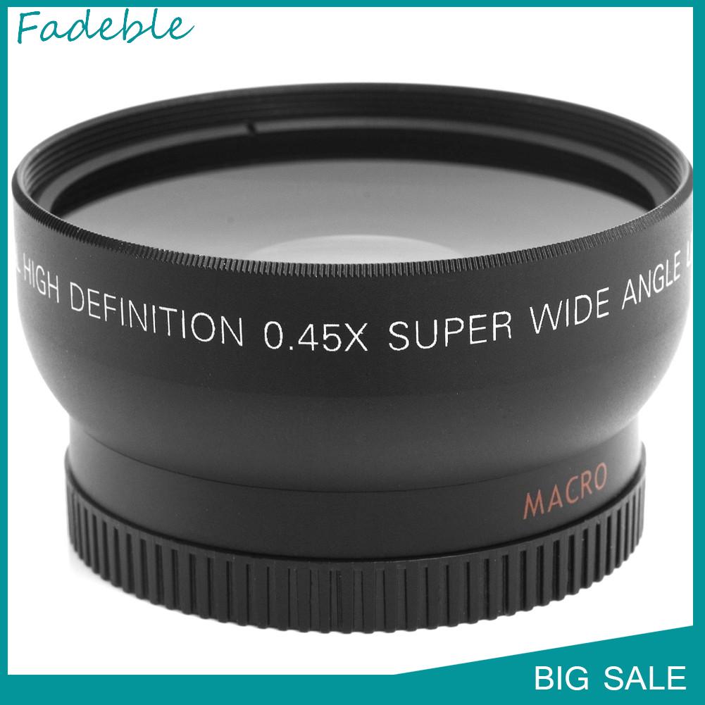 Ống kính góc rộng 0.45x 52mm cho máy ảnh Nikon 18-55mm 55-200mm