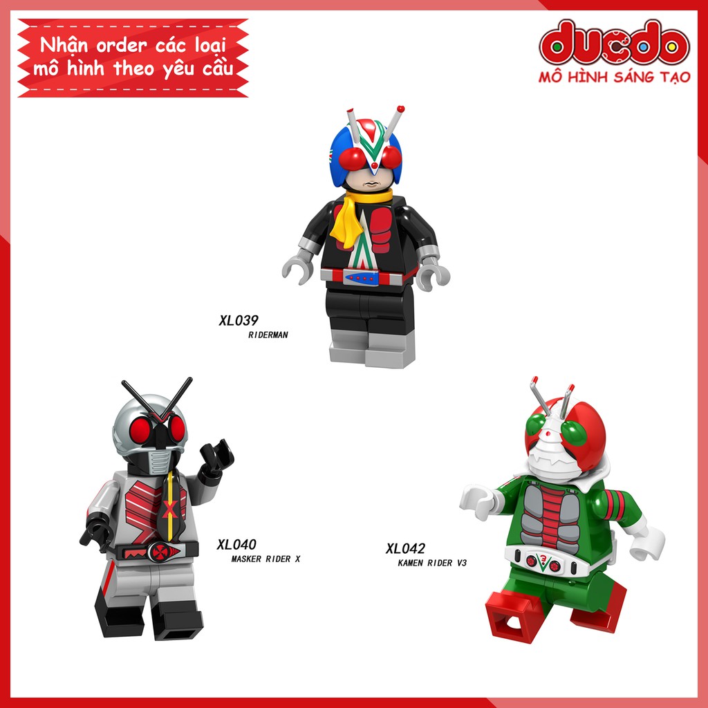 Minifigures Siêu nhân điện quang Ultraman Masked Rider Kamen Rider - Đồ chơi Lắp ghép Xếp hình Mini Mô hình LeLe