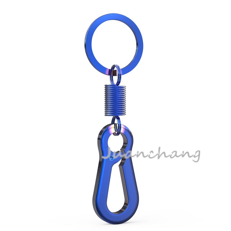 Vỏ Bọc Chìa Khóa CNC Bằng Titan Hình Lục Giác Màu Xanh Dương Cho Xe Mô Tô Cafe Racer