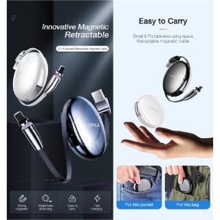 Cafele 3A For iPhone 12 Mini 11 Pro Max Type C Micro USB Magnetic Fast Charging Cord Retractable Data Sync Cable Samsung Android