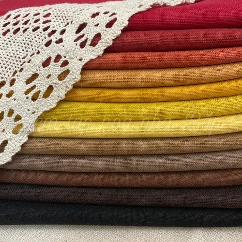 Vải Linen Bột Tông Màu Sunset