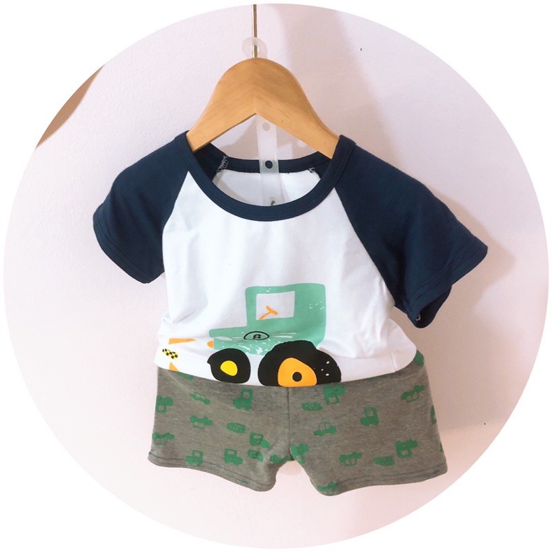 KÈM ẢNH THẬT  BỘ COTTON IN HÌNH CHO BÉ (8-18kg)