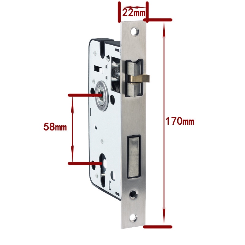 Khoá Cửa Gỗ Tay Gạt Vàng PVD, Xám Thân Rời Cửa Thông Phòng Ngủ 0203