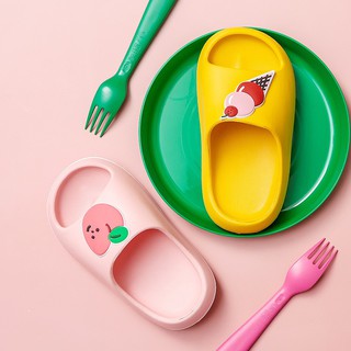 Dép lê bánh mì HOA QUẢ siêu êm và nhẹ, chống trơn trượt cho bé trai gáI 4KIDS