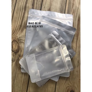 1 KG Túi zip đáy đứng, túi zipper mặt bạc mặt trong