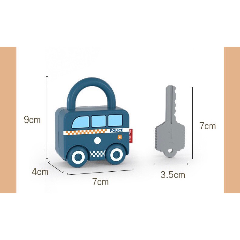 Bộ Đồ Chơi 6 Ổ Khoá Và Chìa Khoá Theo PP Montessori Luyện Kỹ Năng Vận Động Tinh Cho đôi tay Cho bé từ 18 tháng