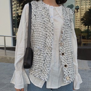 STARROOM Áo gile tweed #699