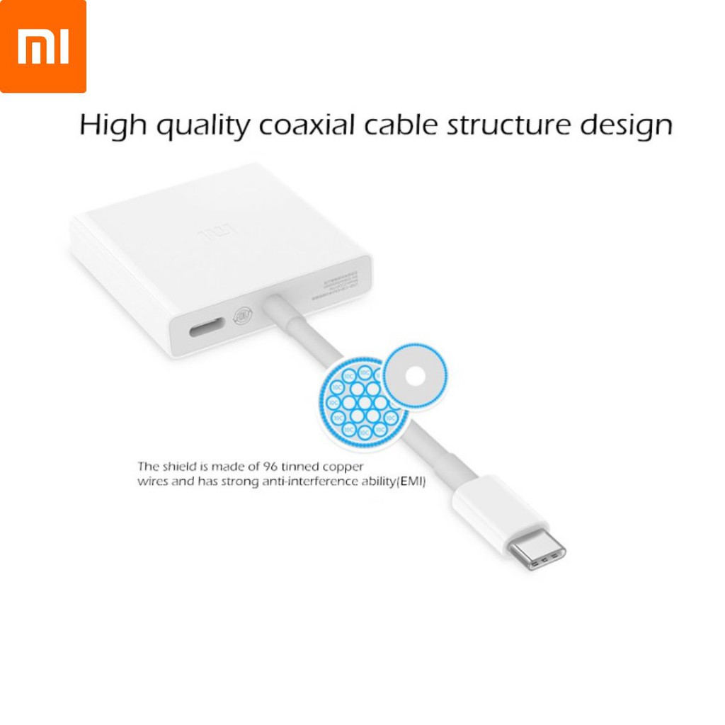 Cáp chuyển đổi Type-C sang HDMI Đa Năng XIAOMI USB-C To HDMI Multi-Function Adapter - Mi Home VN