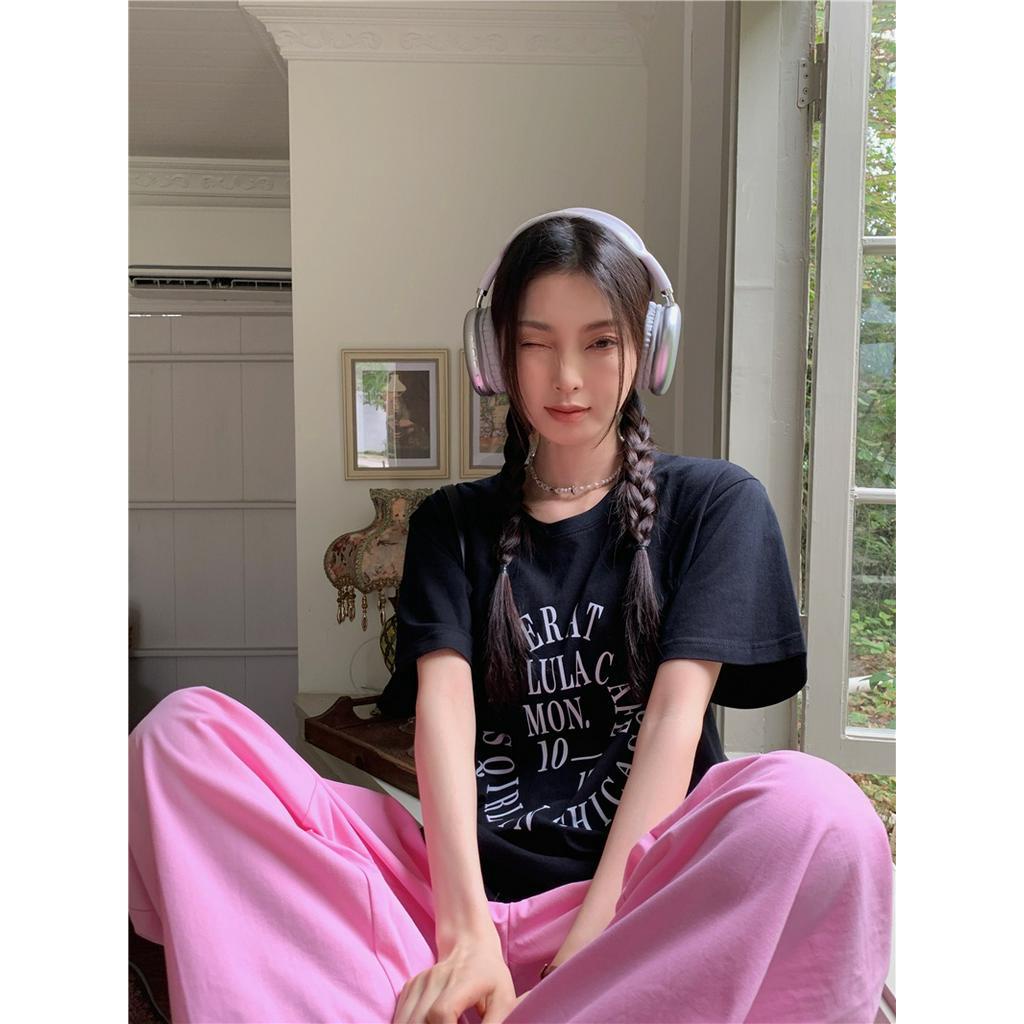 Áo Thun Cộc Tay In Chữ Phom Rộng 63253