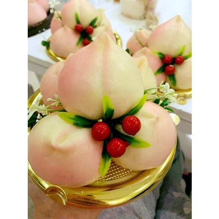 Bánh bao đào tiên dâng lễ Homemade 10k/quả