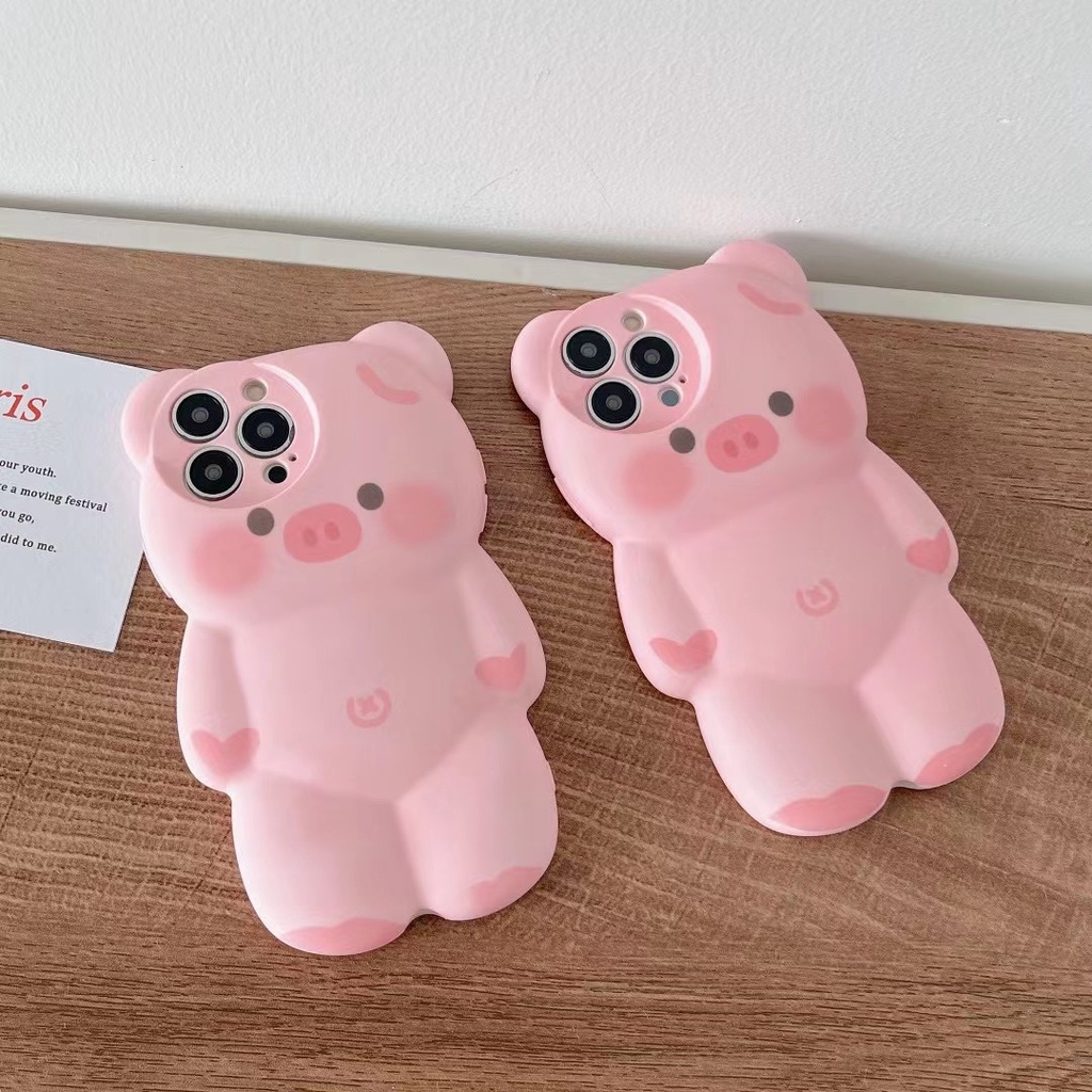 Ốp Điện Thoại Mềm Hình Heo 3D Cho Iphone 14proamx 12 pro max 11 pro max xs max xr x 13proamx plus
