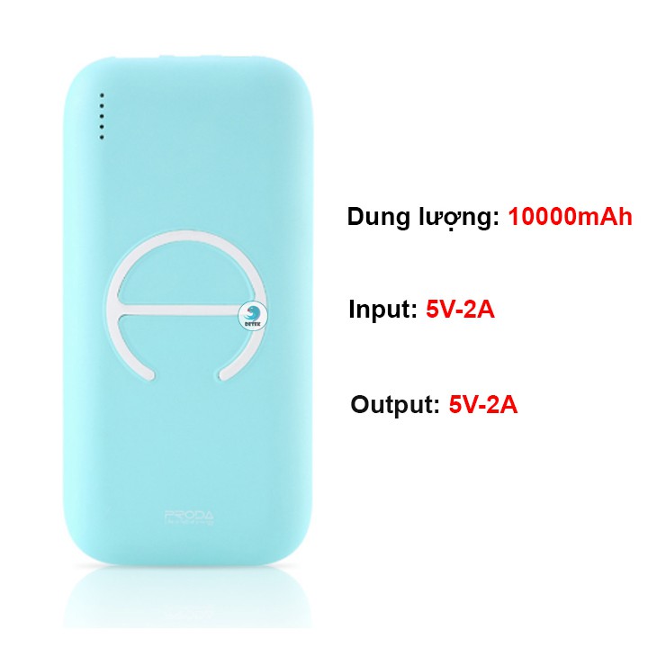 Sạc Không Dây Tích Hợp Pin Dự Phòng 10000Mah Remax Proda Layter PD-P06 (3 màu)