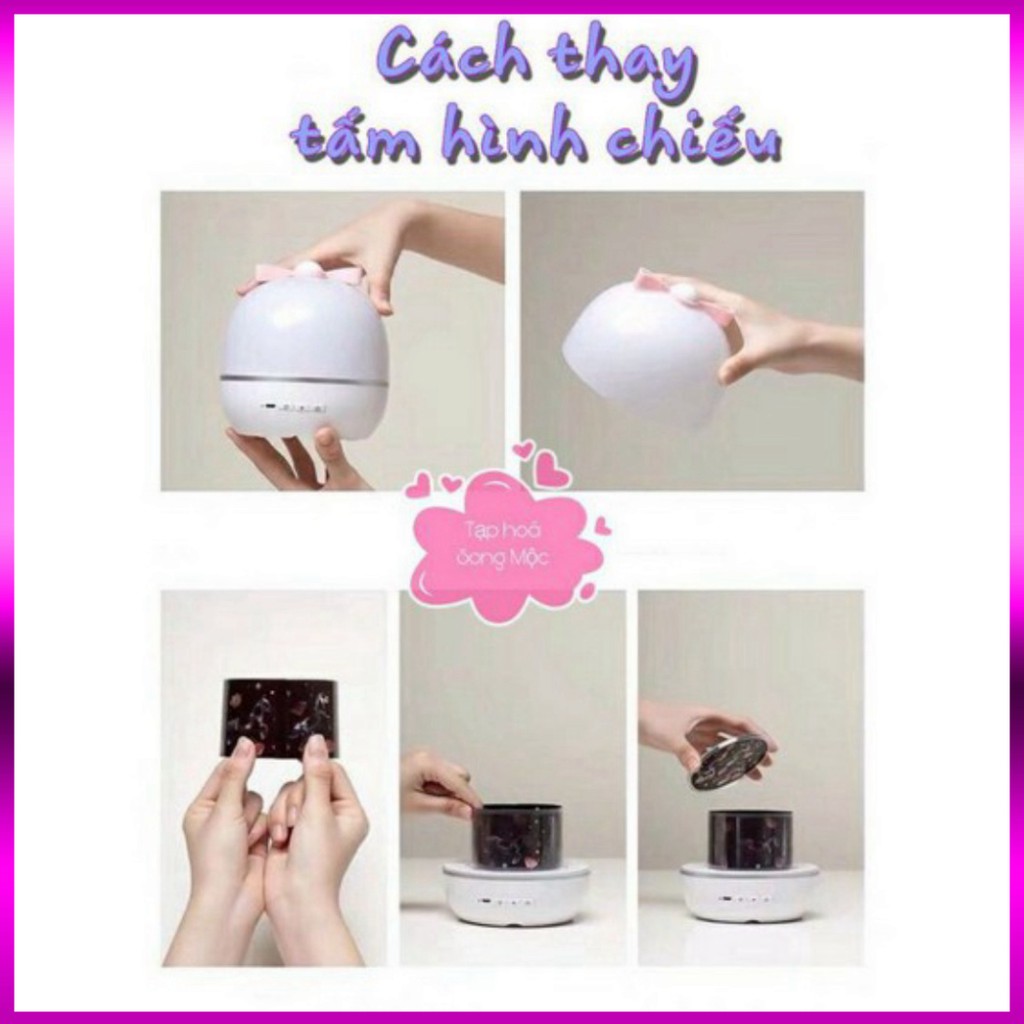 Đèn Chiếu Trần 6 Chủ Đề 3D Tự Xoay