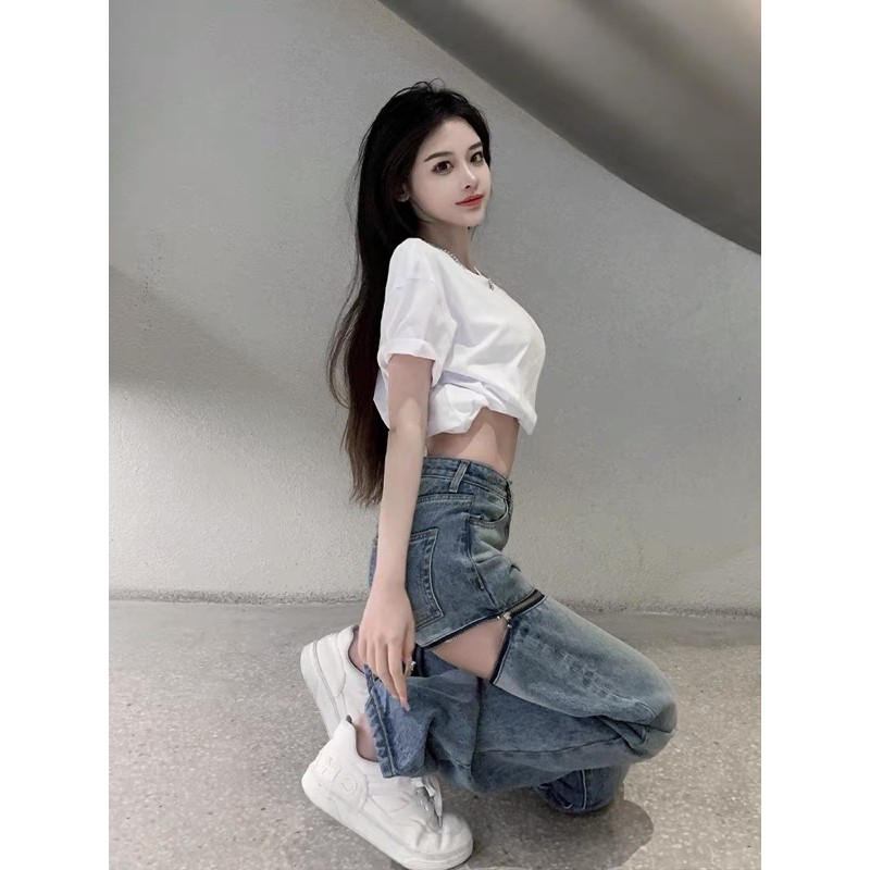 Quần suông khoá đùi