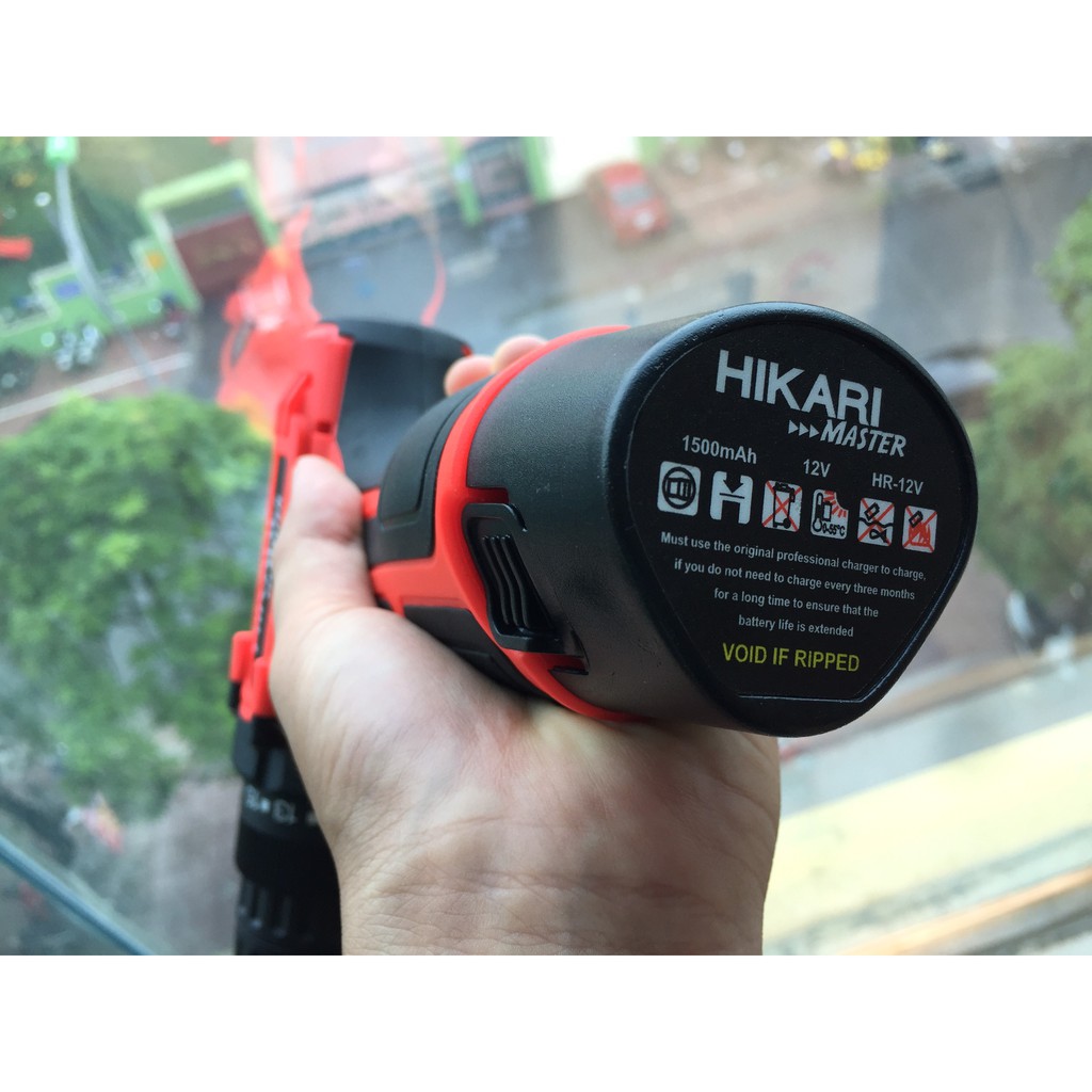 Máy khoan bắt vít Pin 12v Hikari Thái Lan