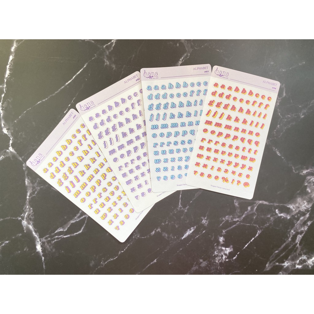 [Alphabet #2] Sticker decal bảng chữ cái #02 _ #hana.land