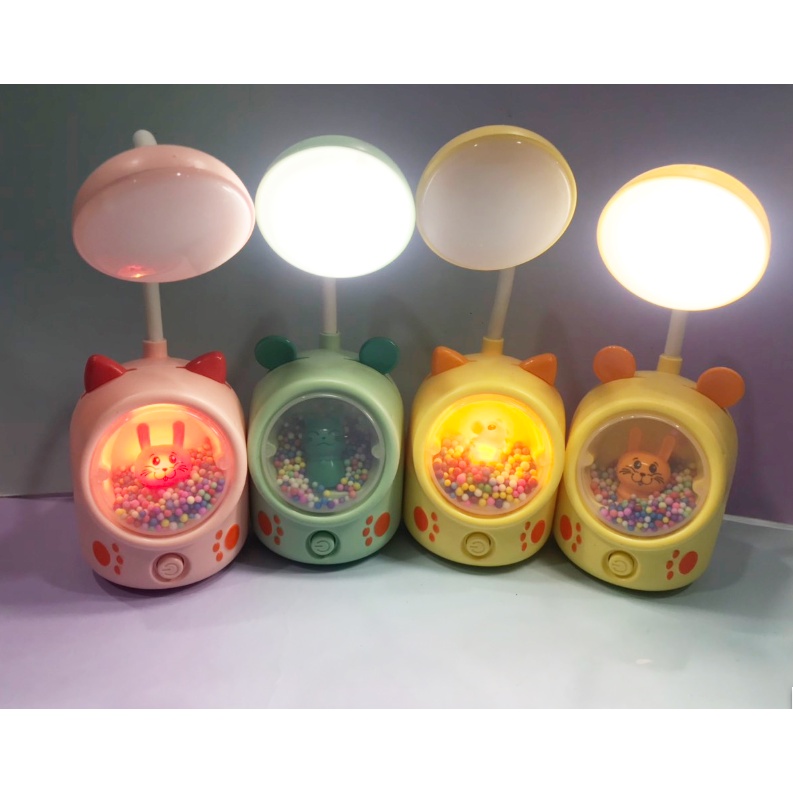 Đèn bàn khủng long mèo thỏ DB4 hoạt hình dễ thương Led USB cute