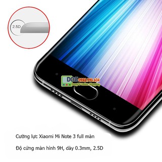 Miếng dán cường lực Xiaomi Mi note 3 full màn