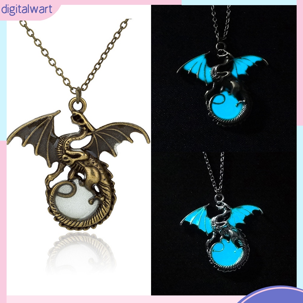 Dây chuyền hình rồng phát sáng trong đêm phong cách cổ điển thanh lịch dành cho nữ