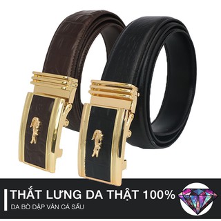 Dây thắt lưng nam da bò cao cấp dập vân cá sấu xịn no.1