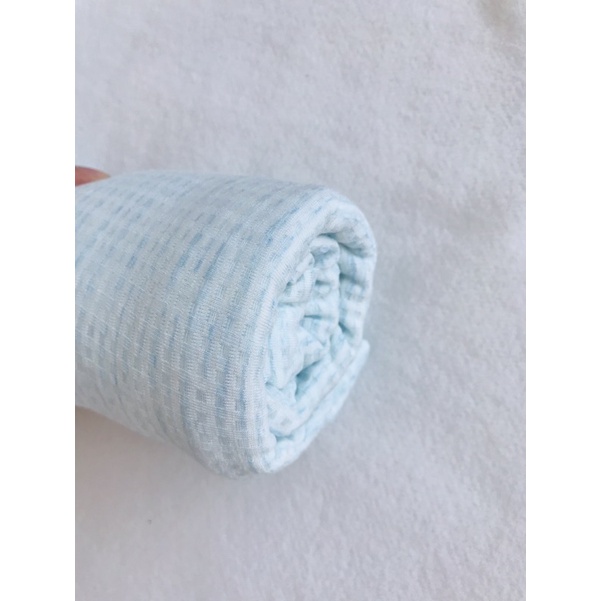 Vải cotton thông hơi màu baby