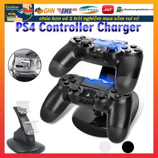 Đế sạc kép 2 tay cầm PS4 có đèn LED cao cấp cho chơi game XBOX ps4 slim