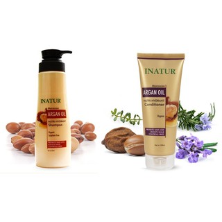 Combo Dầu gội và dầu xả Inatur với chiết xuất thảo dược cho khách buôn