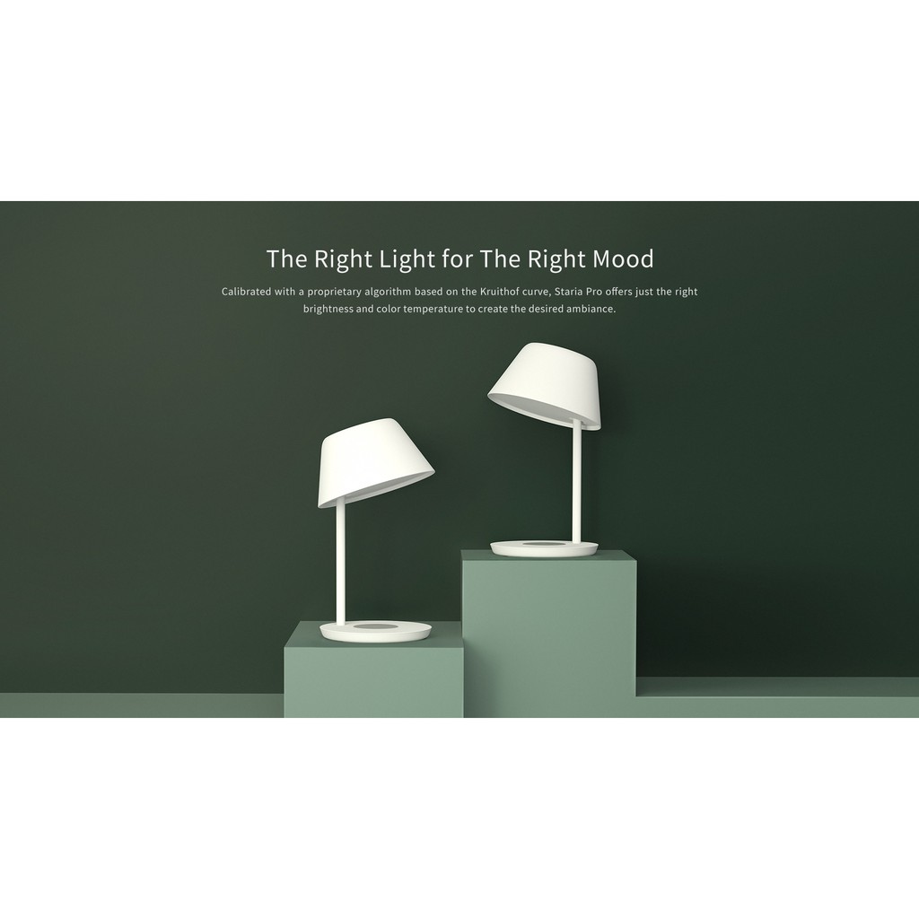 Đèn bàn thông minh Yeelight Staria Bedside Lamp Pro - Đế có tích hợp sạc không dây Qi, tương thích Google, Apple, Alexa