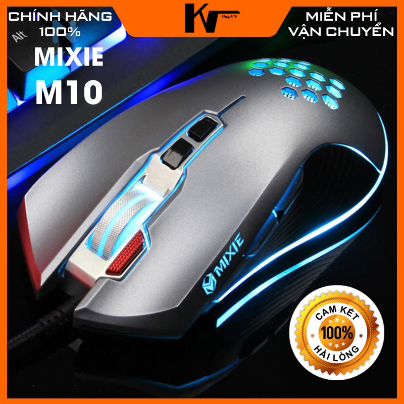 Chuột gaming cao cấp Mixie M10, đèn led, 6 nút, 4800 DPI, bán chạy nhất Thái Lan