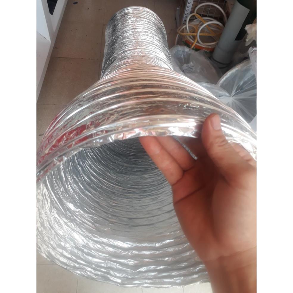 Ống bạc thông gió, ống gió mềm, nhôm co giãn.Phi 400mm Ống bạc thông gió thoát khí 8m