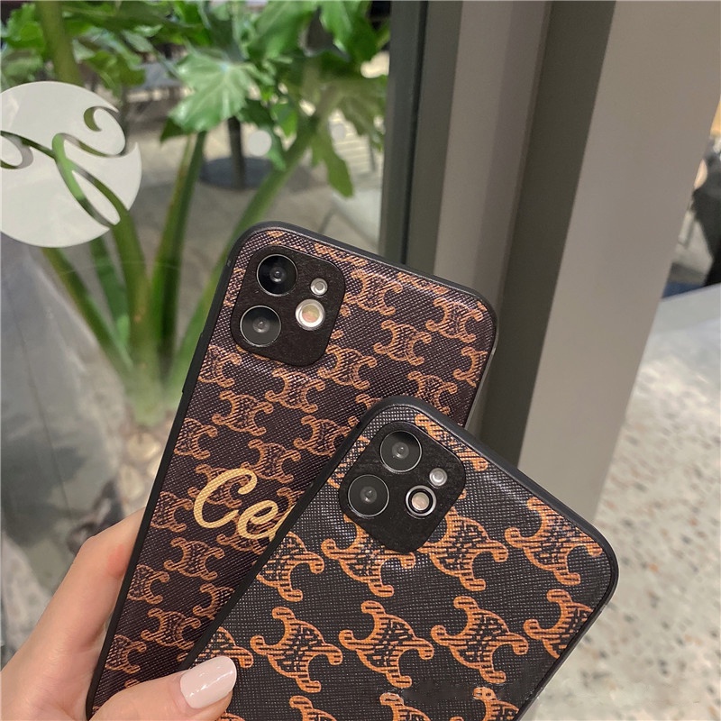 Ốp iPhone sang chảnh in họa tiết Ce.line dành cho 12/11 Pro Max/Xs Max/X/8/7 plus