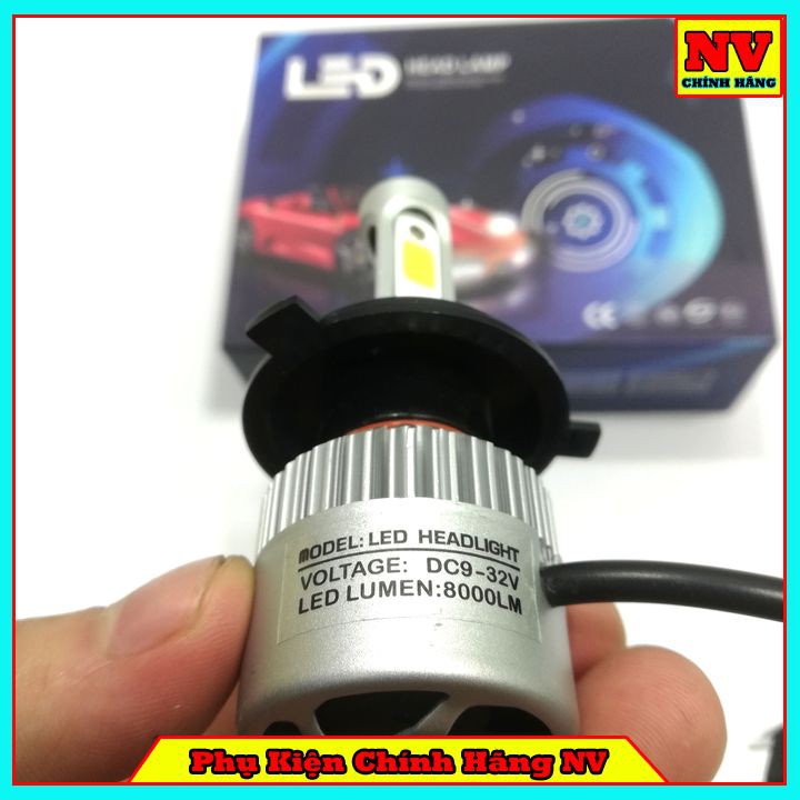 Đèn Pha Led Xe Máy H4 8000LM Siêu Sáng