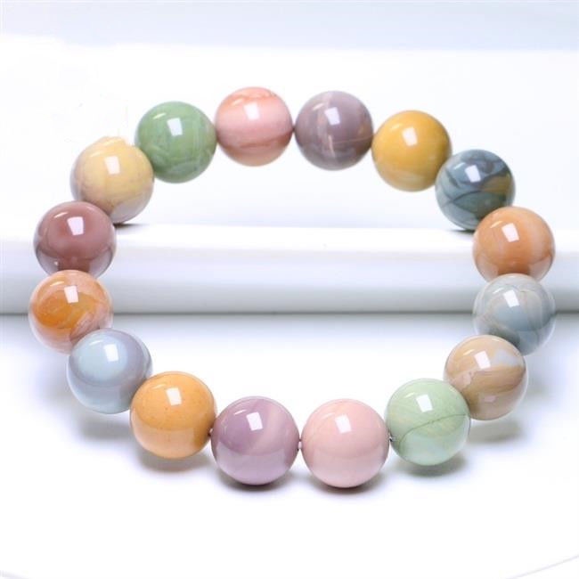 Vòng Tay Hạt Đá Mã Não Màu Sắc Ngọc Bích Tự Nhiên Xinh Xắn